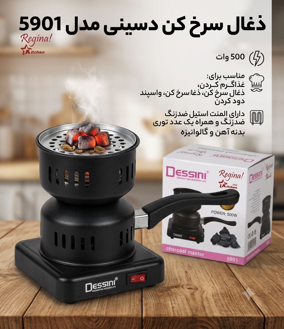 زغال سرخ کن دسینی ایتالیا مدل5901