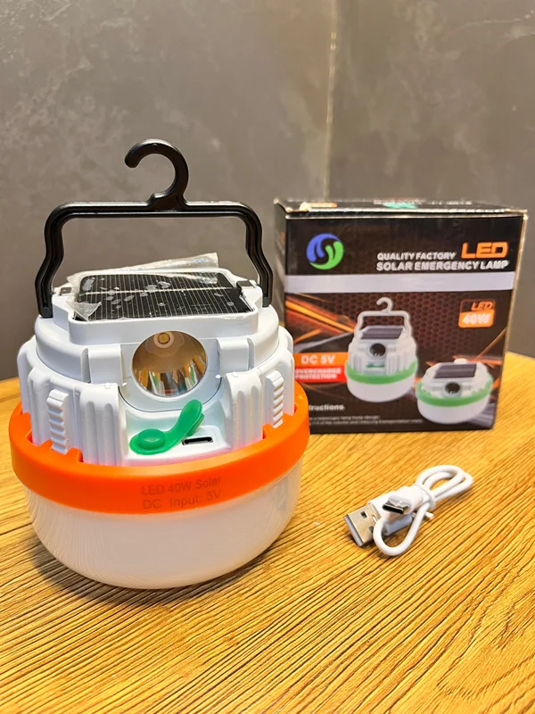 چراغ شارژی و خورشیدی 40 وات