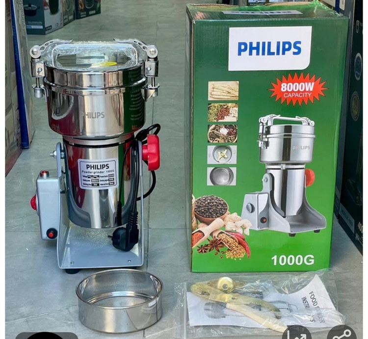 آسیاب صنعتی فیلیپس مدل PH-2025 ظرفیت ۱۰۰۰ گرم قدرت ۸۰۰۰ وات تیغه طلایی