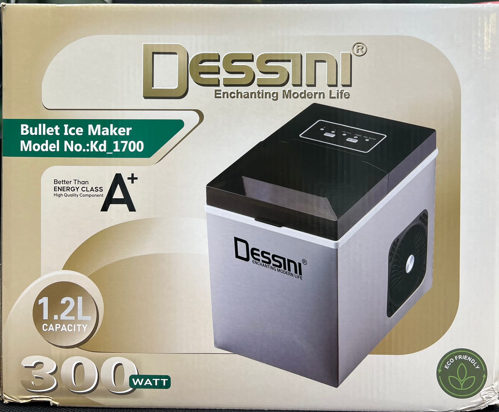 یخ ساز دسینی ایتالیا بدنه استیل 10 کیلویی ظرفیت 1.2 لیتر مناسب کافه منزل و..