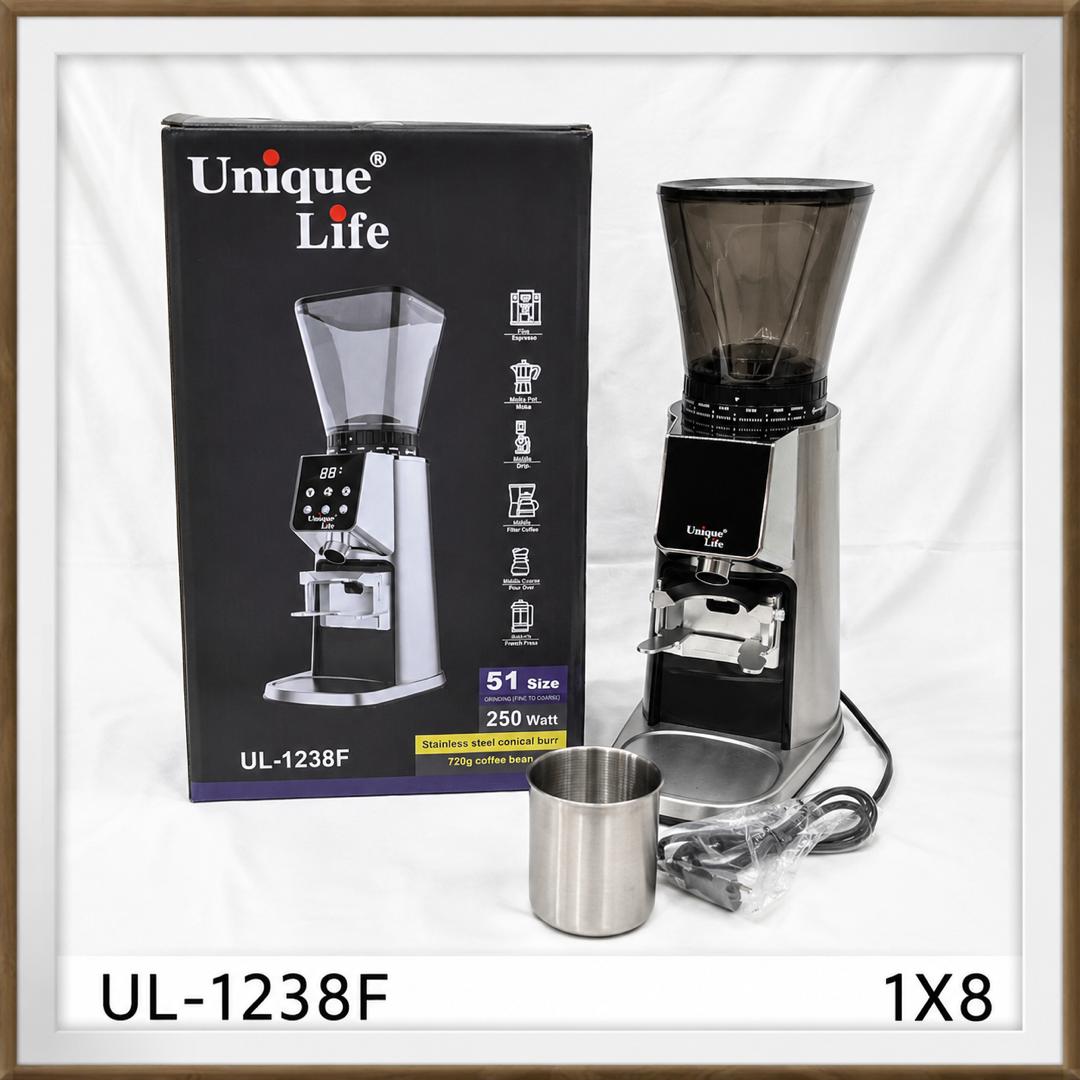 آسیاب قهوه یونیک لایف مدل UL-1238 بدنه استیل و توان 250 وات